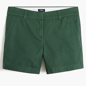 J. Crew 5" Classic Chino Short in Forest Green